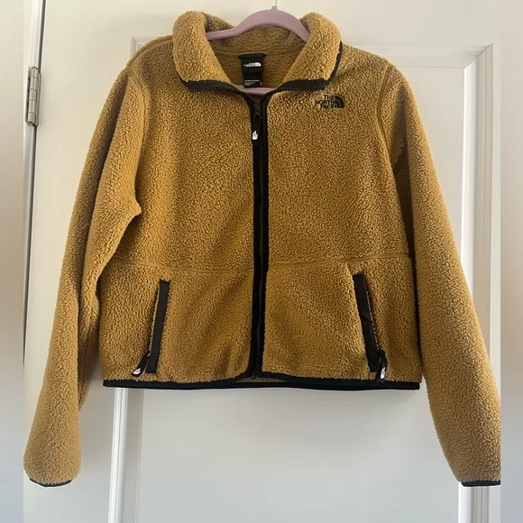 -The North Face Dunraven Sherpa Cropped Zipper Jacket Women’s Size M