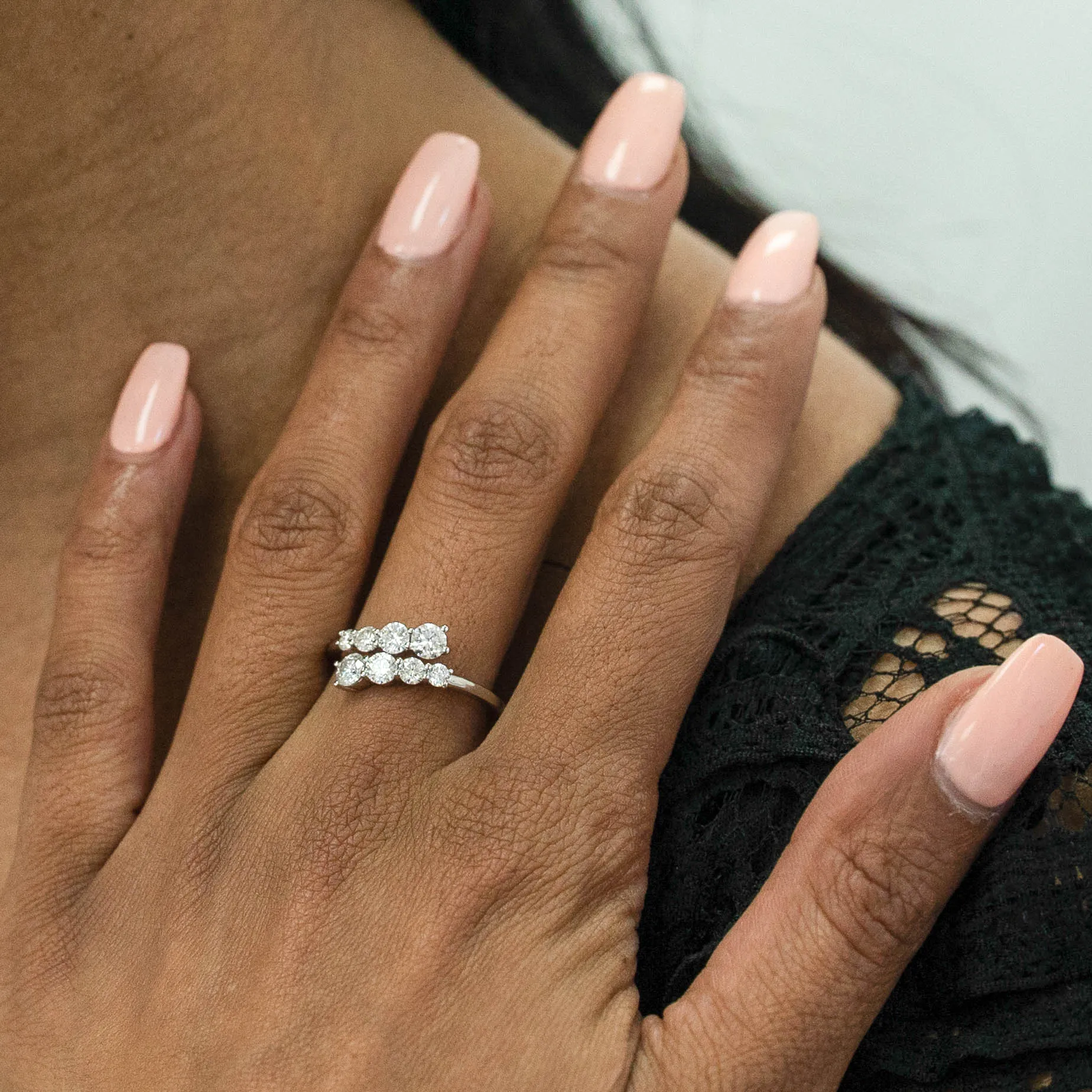 1.18 d.e.w cts Titania Moissanite Ring