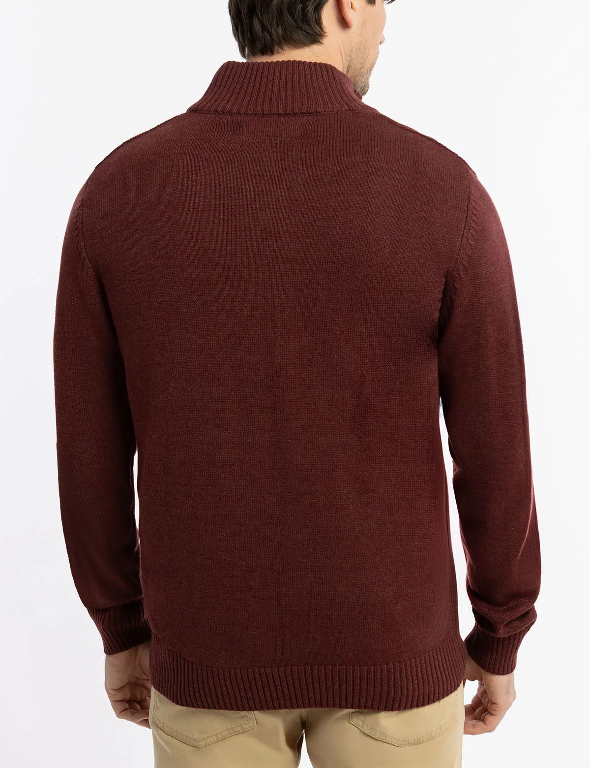 1/4 ZIP TEXTURED SWEATER