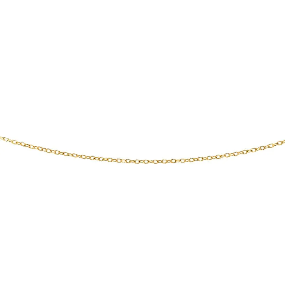 14K Gold 2.5mm Textured Cable Chain