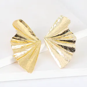 18K Gold-Plated Fan Stud Earring