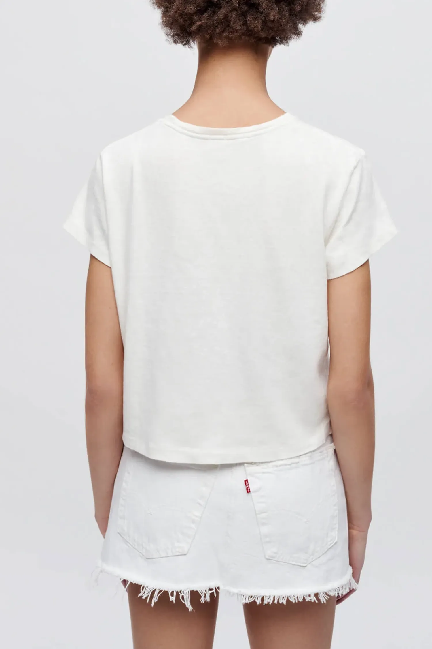 1950's Boxy S/S Tee In Vintage White