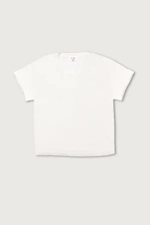 1950's Boxy S/S Tee In Vintage White