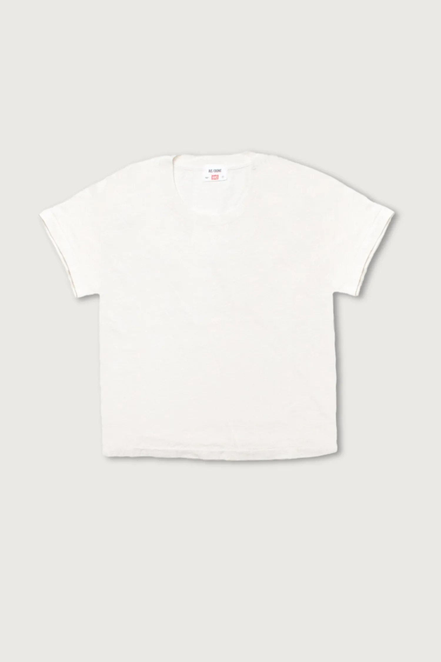 1950's Boxy S/S Tee In Vintage White