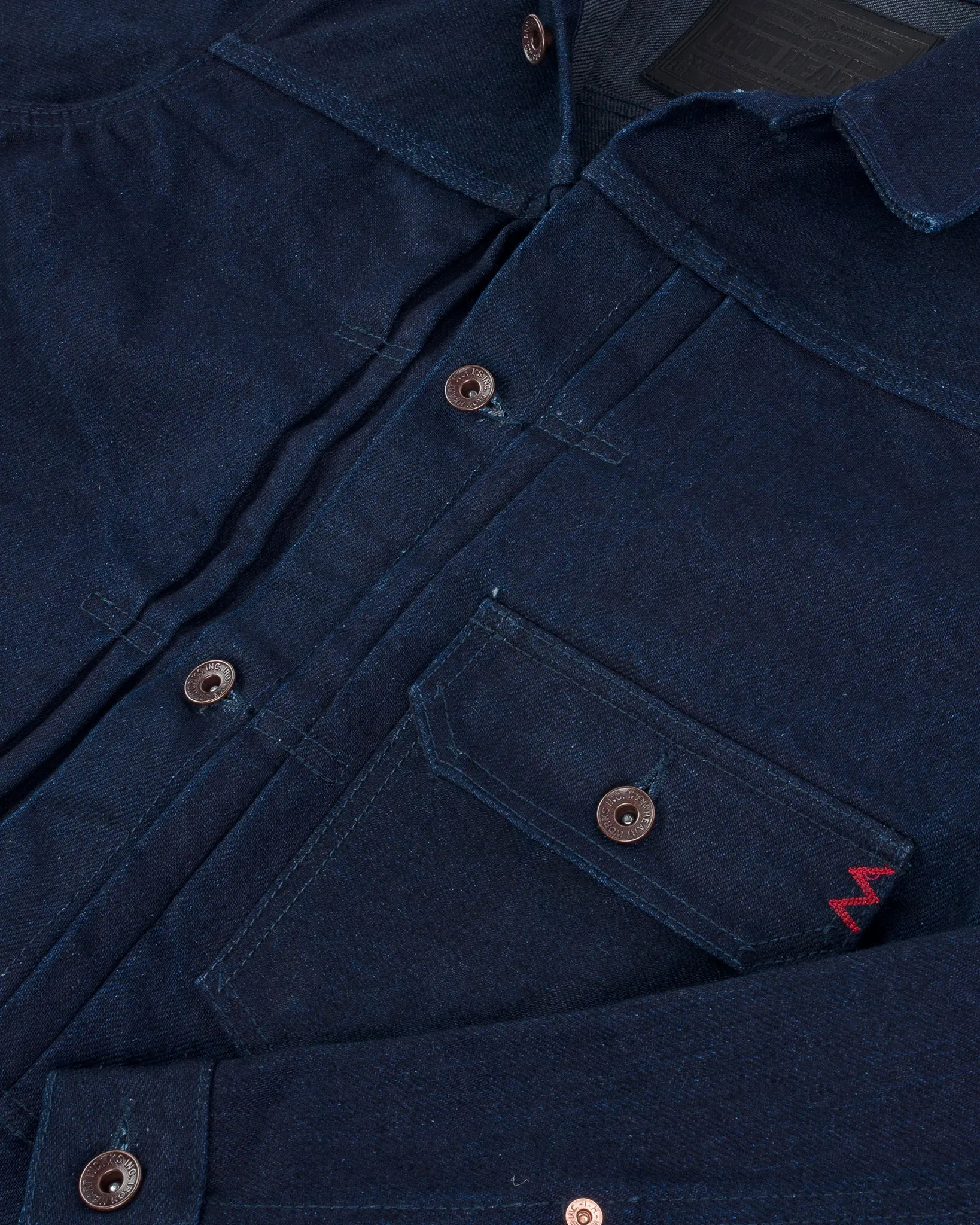 19oz Selvedge Denim Type I Jacket - Indigo/Grey