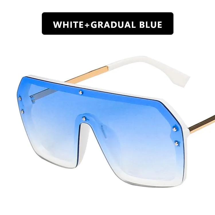 2021 Futuristic Leopard FF Sunglasses Women Oversized Glasses