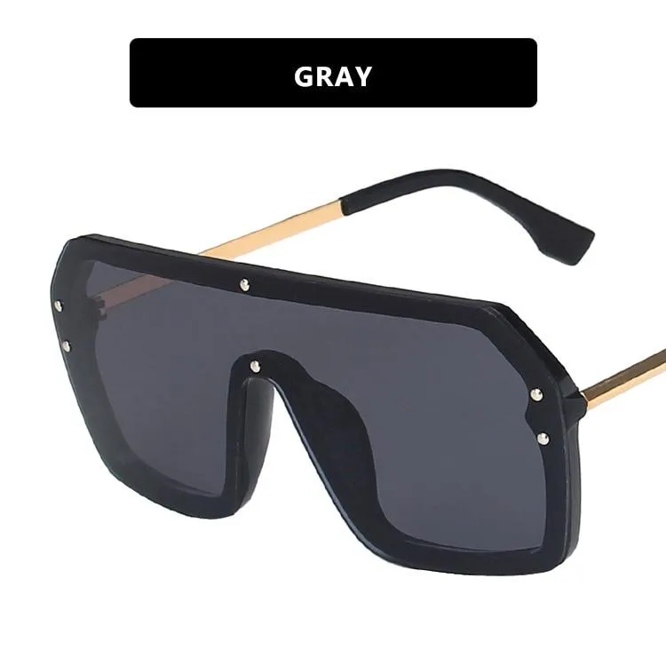 2021 Futuristic Leopard FF Sunglasses Women Oversized Glasses