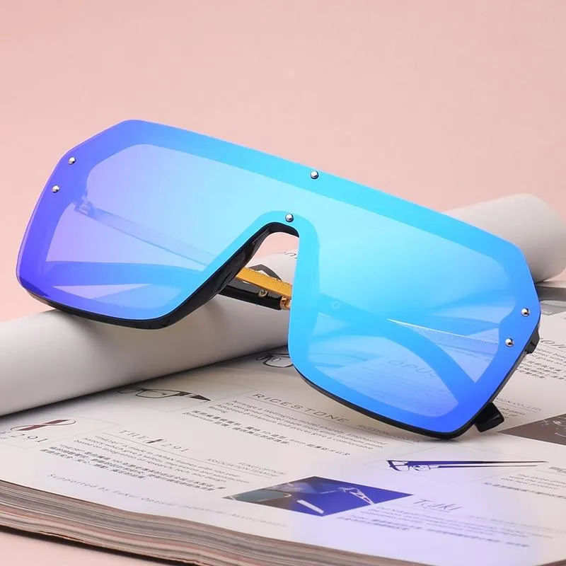 2021 Futuristic Leopard FF Sunglasses Women Oversized Glasses
