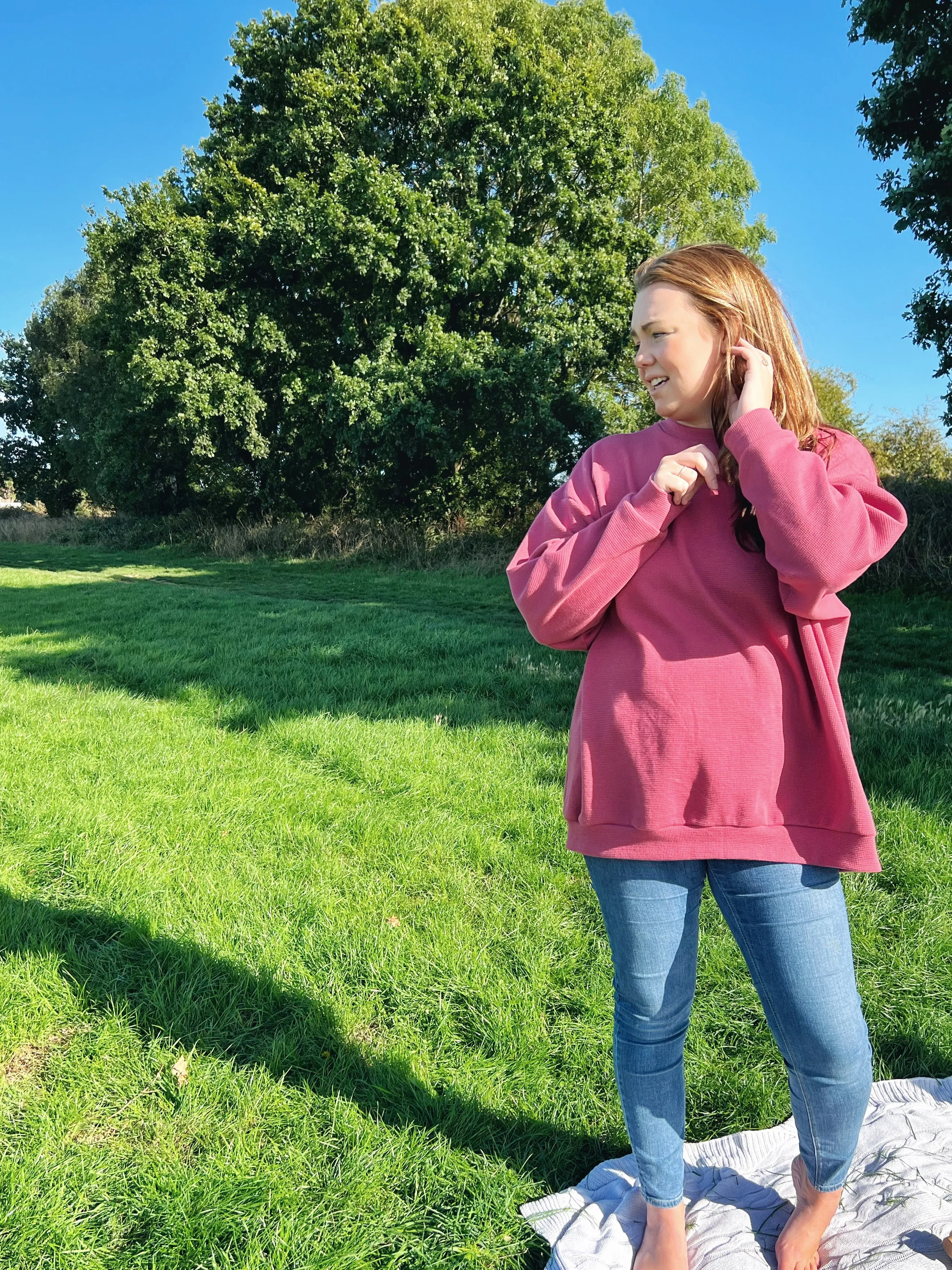 Adult Oversized Waffle Sweatshirt
