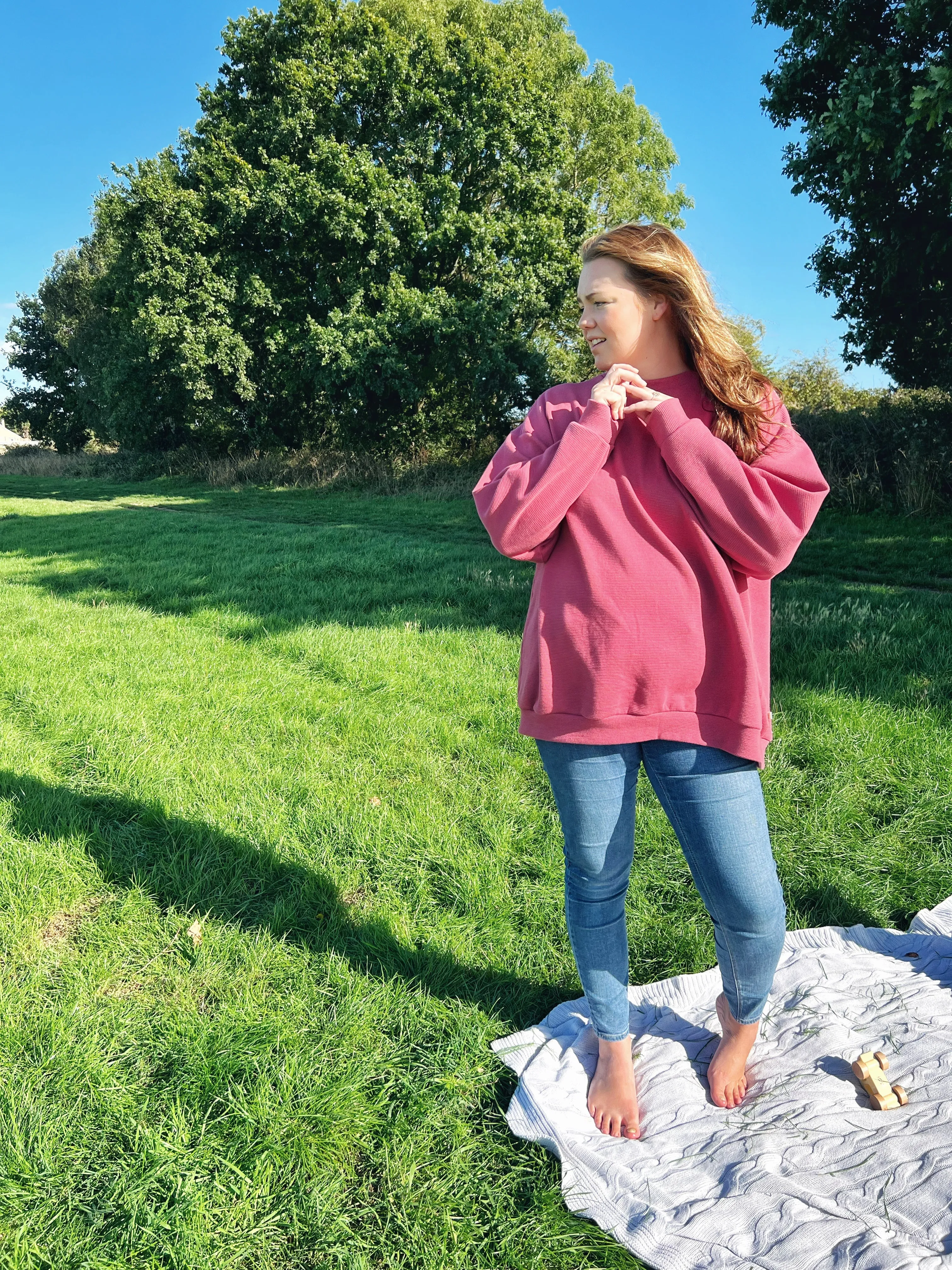 Adult Oversized Waffle Sweatshirt