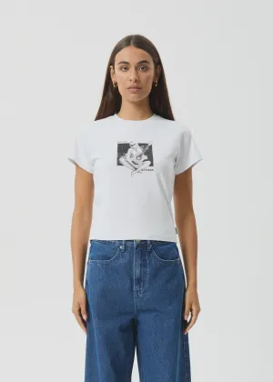 Afends Classic Hits Recycled Baby Tee WHITE