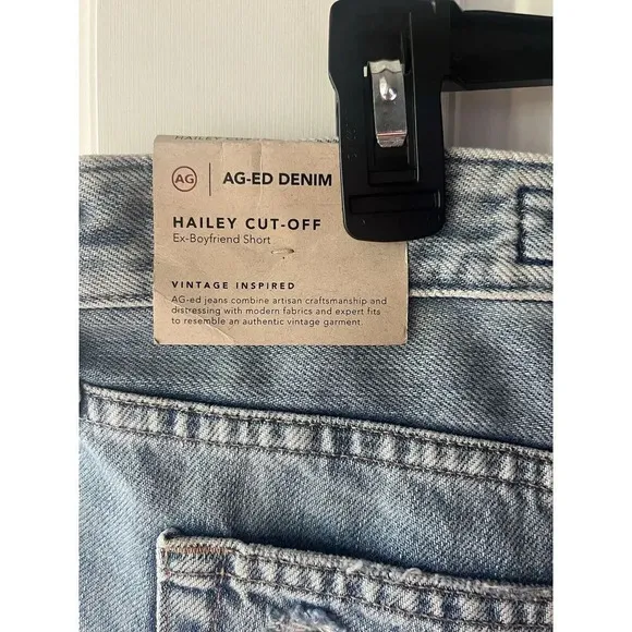 AG NWT Hailey High Waist Relaxed Denim Cutoff Shorts Size 32 Women’s