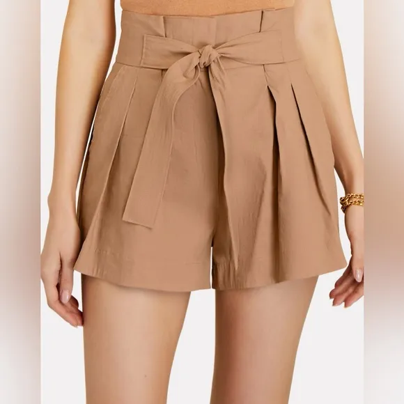 A.L.C Power stretch Linen Blend “Joelle” shorts. Black. Size 8. NWT
