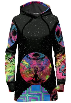Alien Meditate Hoodie Dress