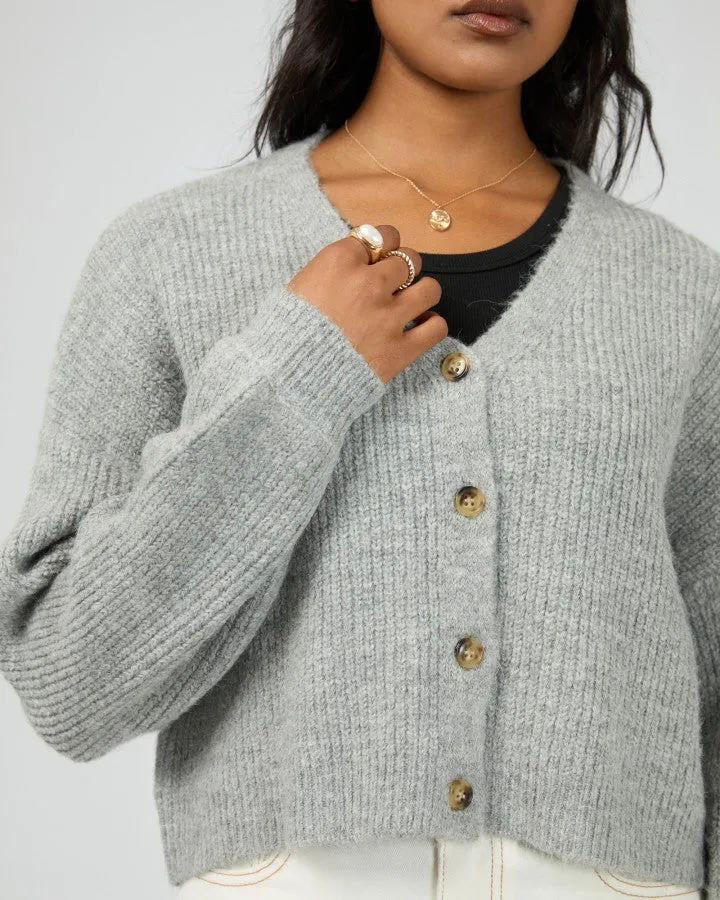 All About Eve Selena Knit Cardi - Grey Marle