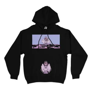 “Angel" Basic Hoodie Black/Light Pink