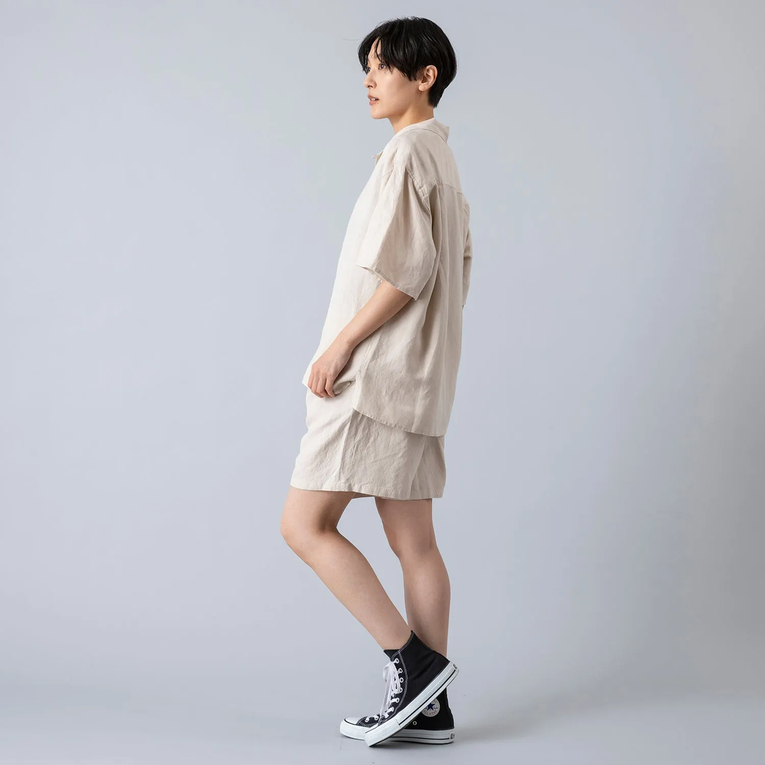 ARCH&LINE | アーチアンドライン　LINEN/RAYON NEUTRAL SHORTS