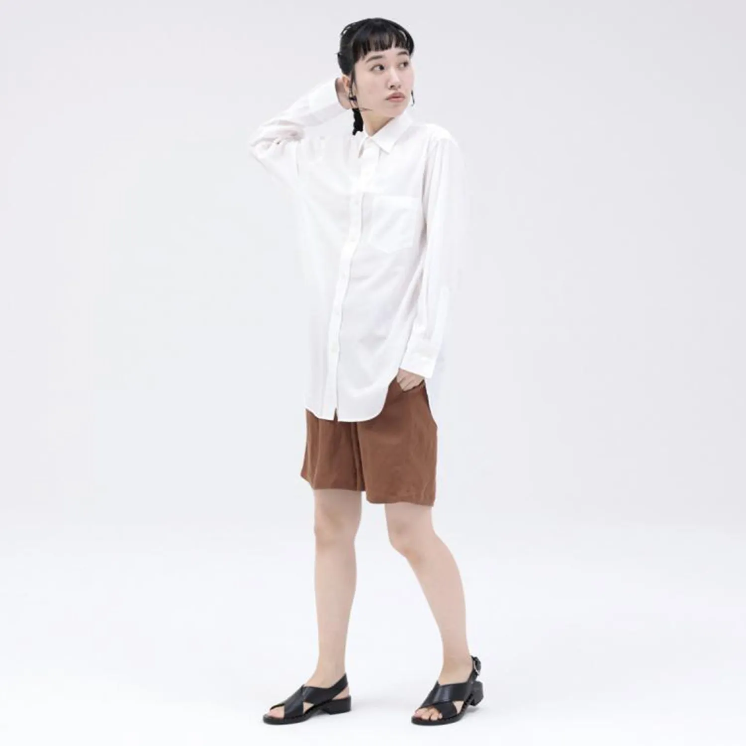 ARCH&LINE | アーチアンドライン　LINEN/RAYON NEUTRAL SHORTS