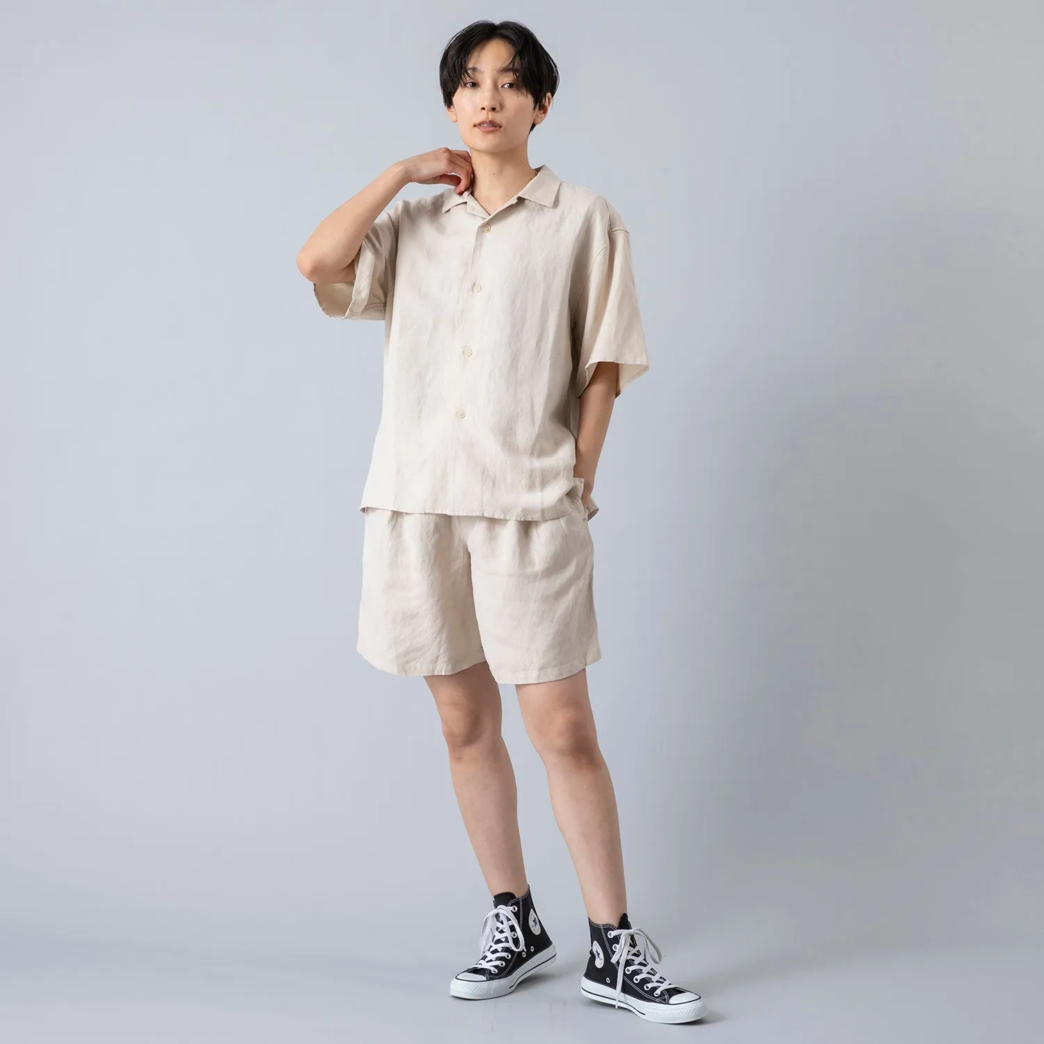 ARCH&LINE | アーチアンドライン　LINEN/RAYON NEUTRAL SHORTS