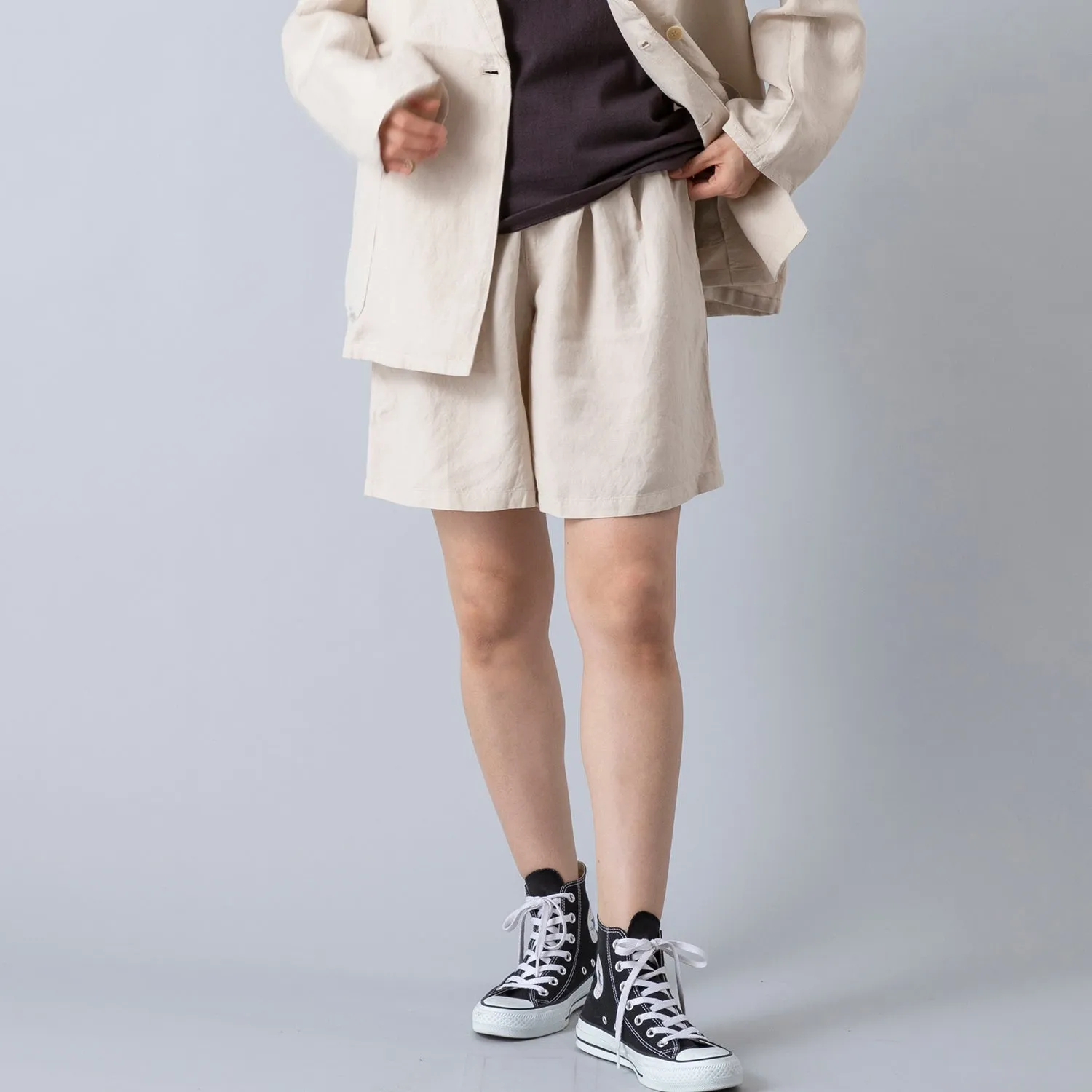 ARCH&LINE | アーチアンドライン　LINEN/RAYON NEUTRAL SHORTS