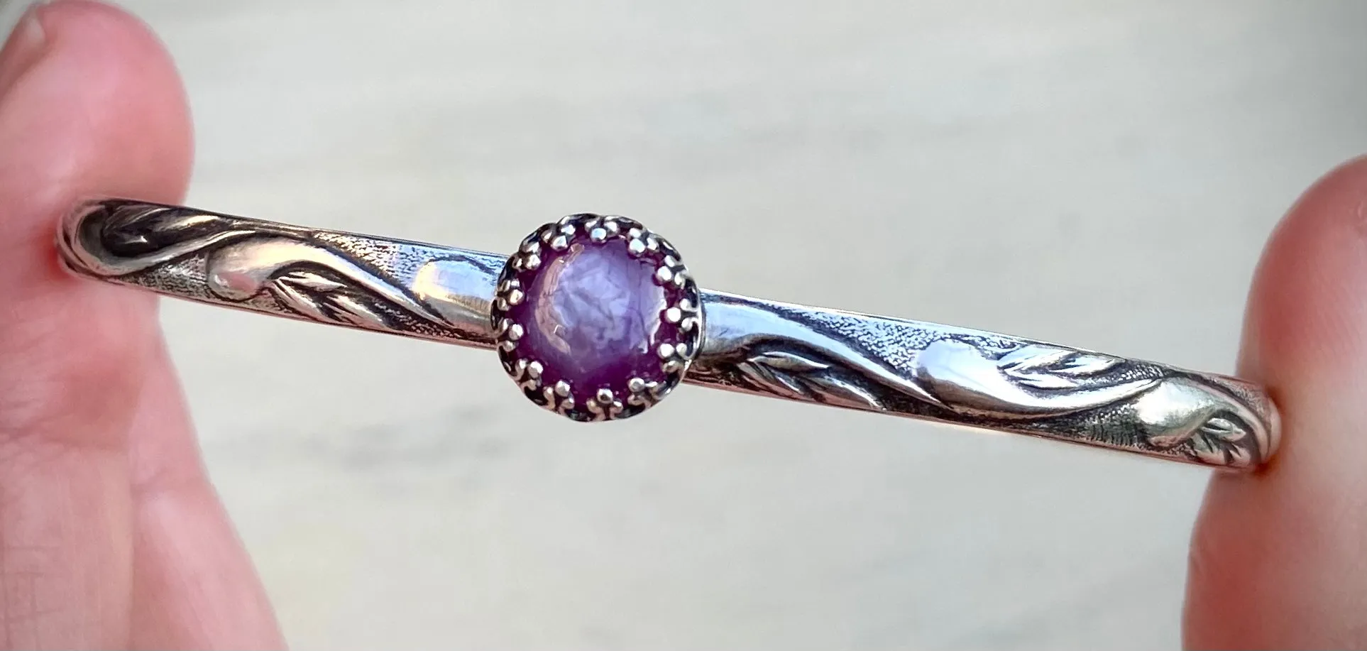 Australian Opal & Star Ruby Stacker Cuffs