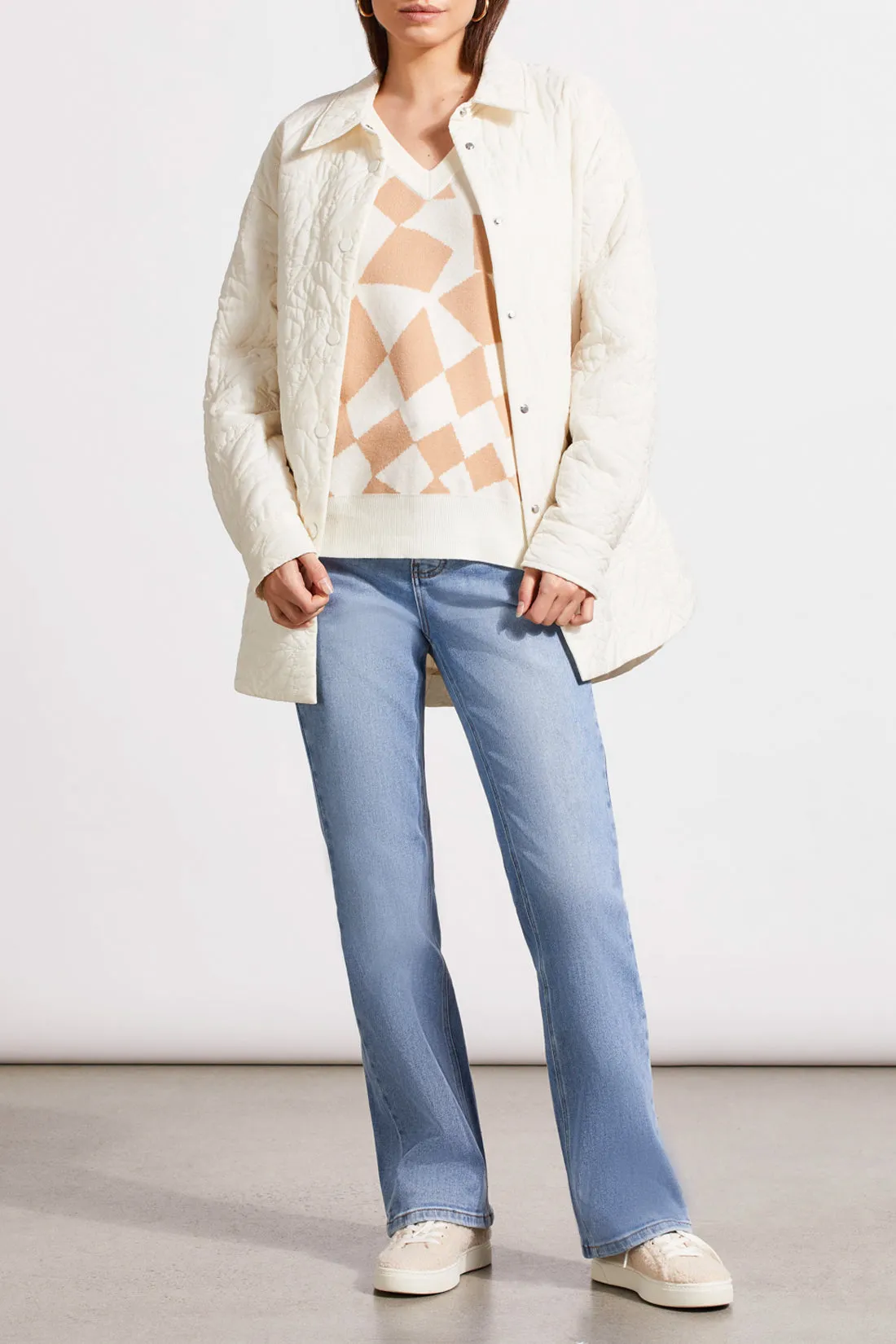 Beige Jacquard Sweater