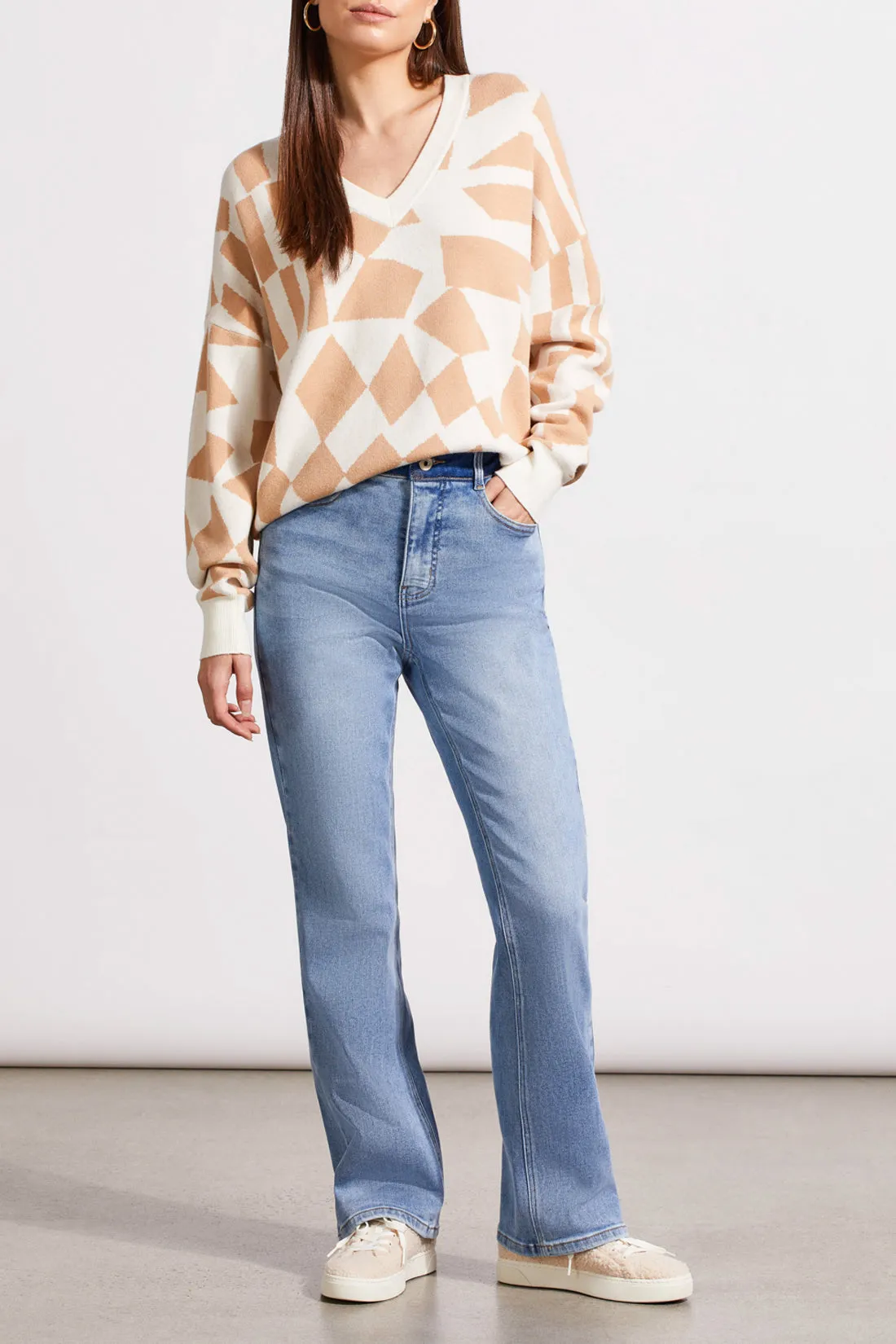 Beige Jacquard Sweater