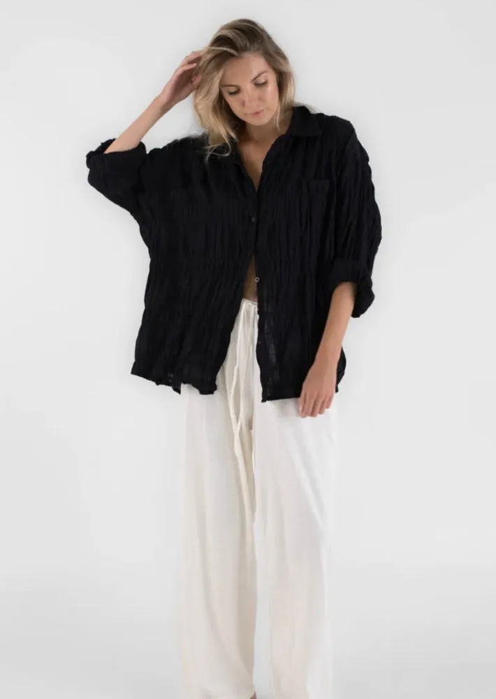 Beiged Everyday Shirt Romance Black