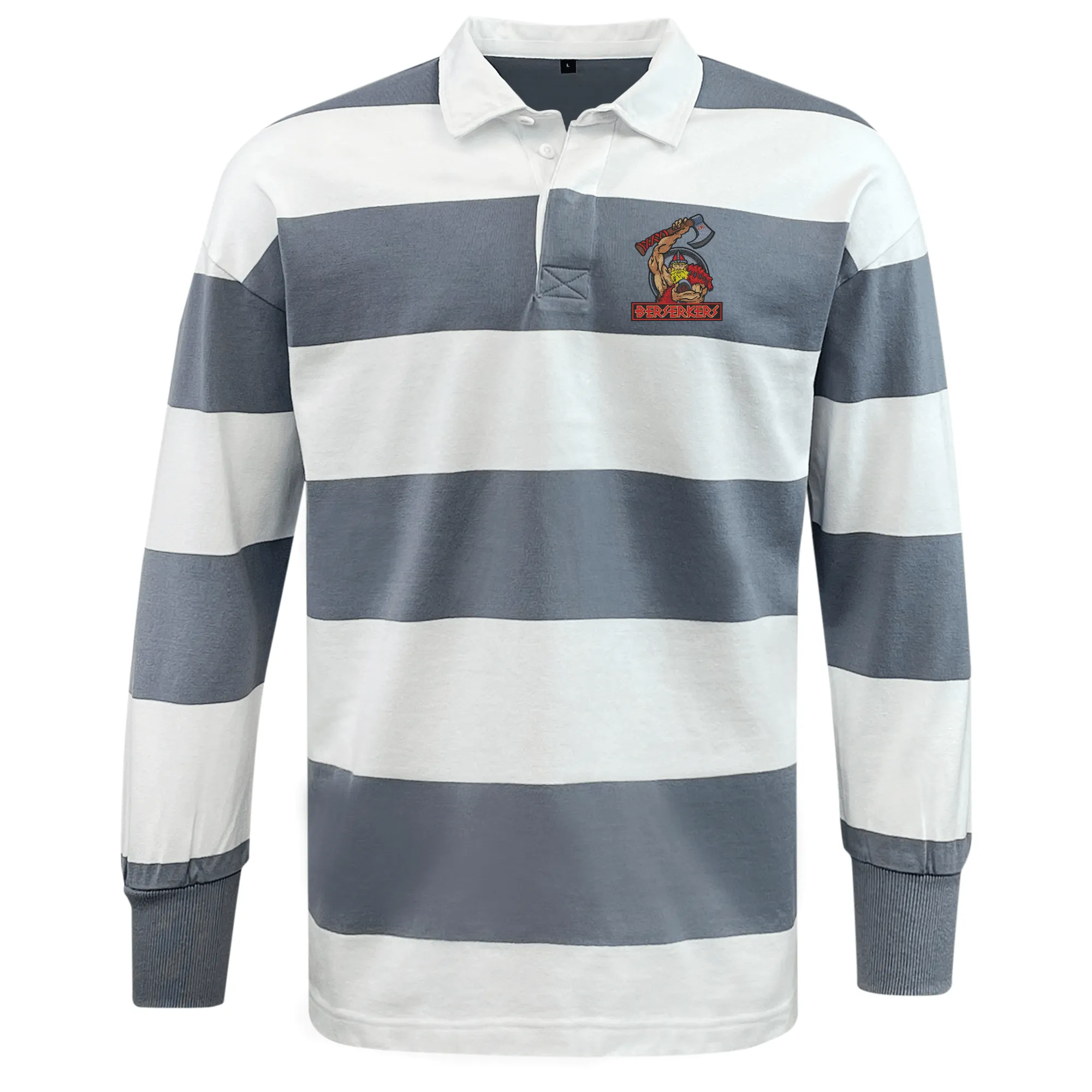 Berserkers Classic Long Sleeve Hooped Rugby Jersey