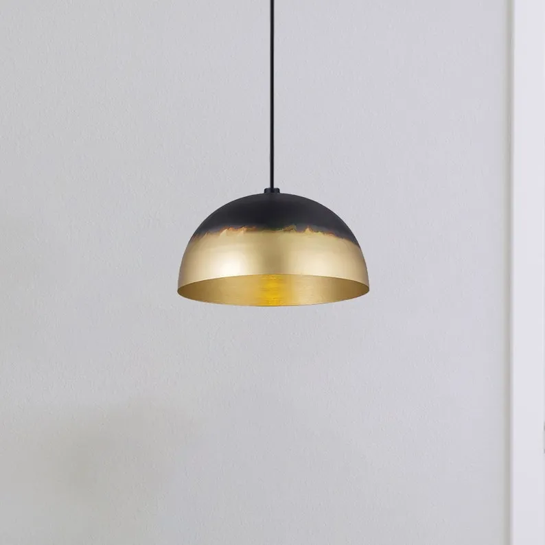 Black Hammered Ceiling Light - Pendant Light, Hanging Lamp, Light Fixture Décor