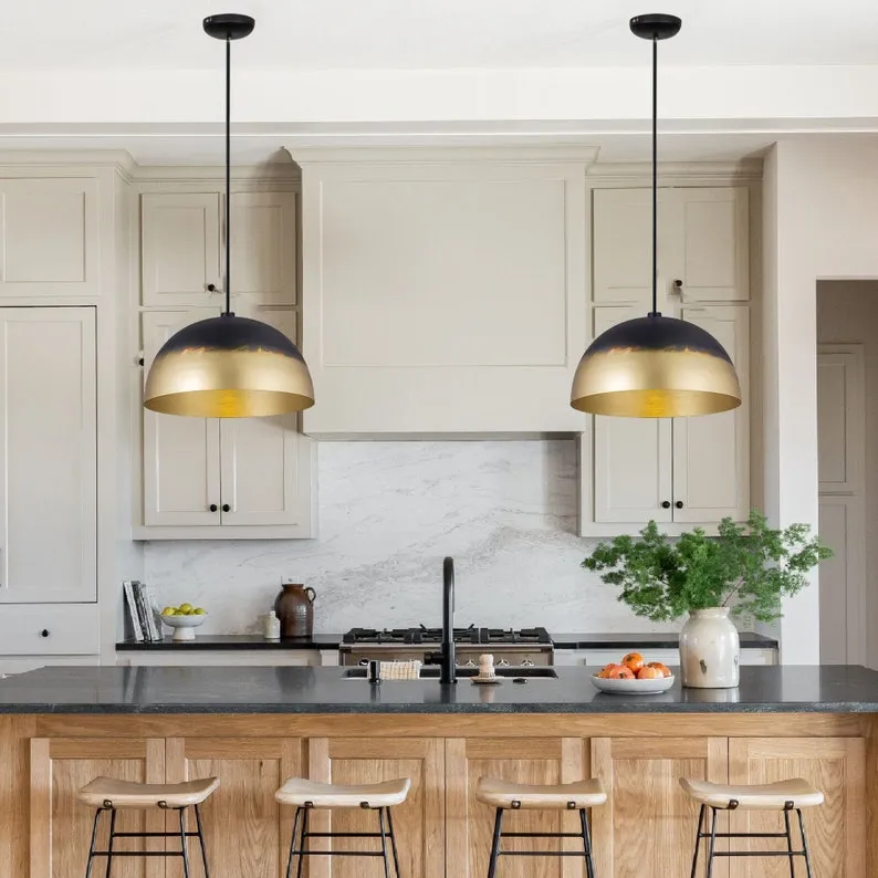 Black Hammered Ceiling Light - Pendant Light, Hanging Lamp, Light Fixture Décor