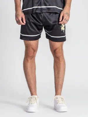Black Lemonade Satin Shorts