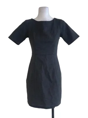 Black Textured Empire Dress