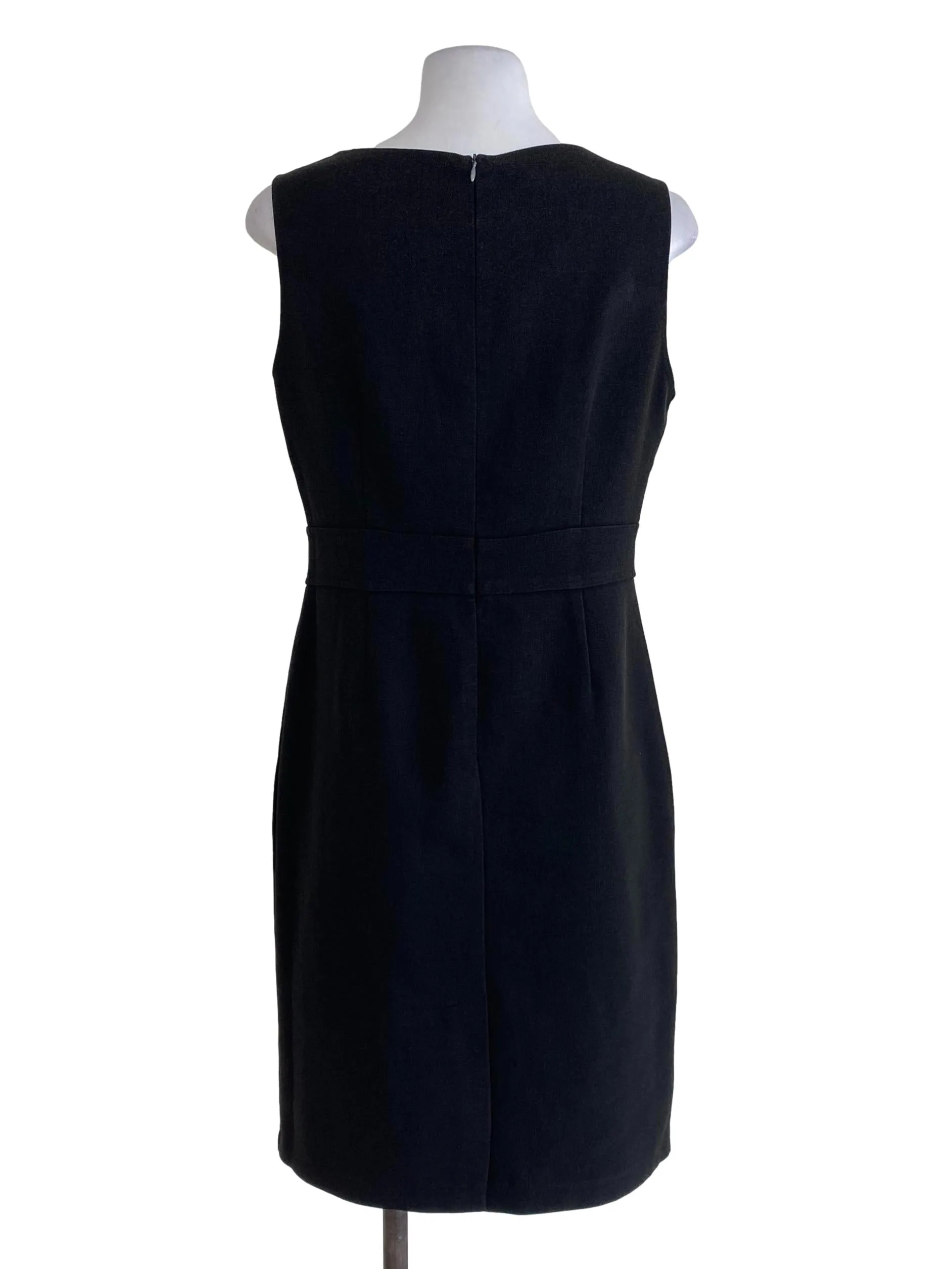 Black Textured Sheath Dress
