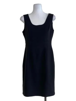 Black Textured Sheath Dress