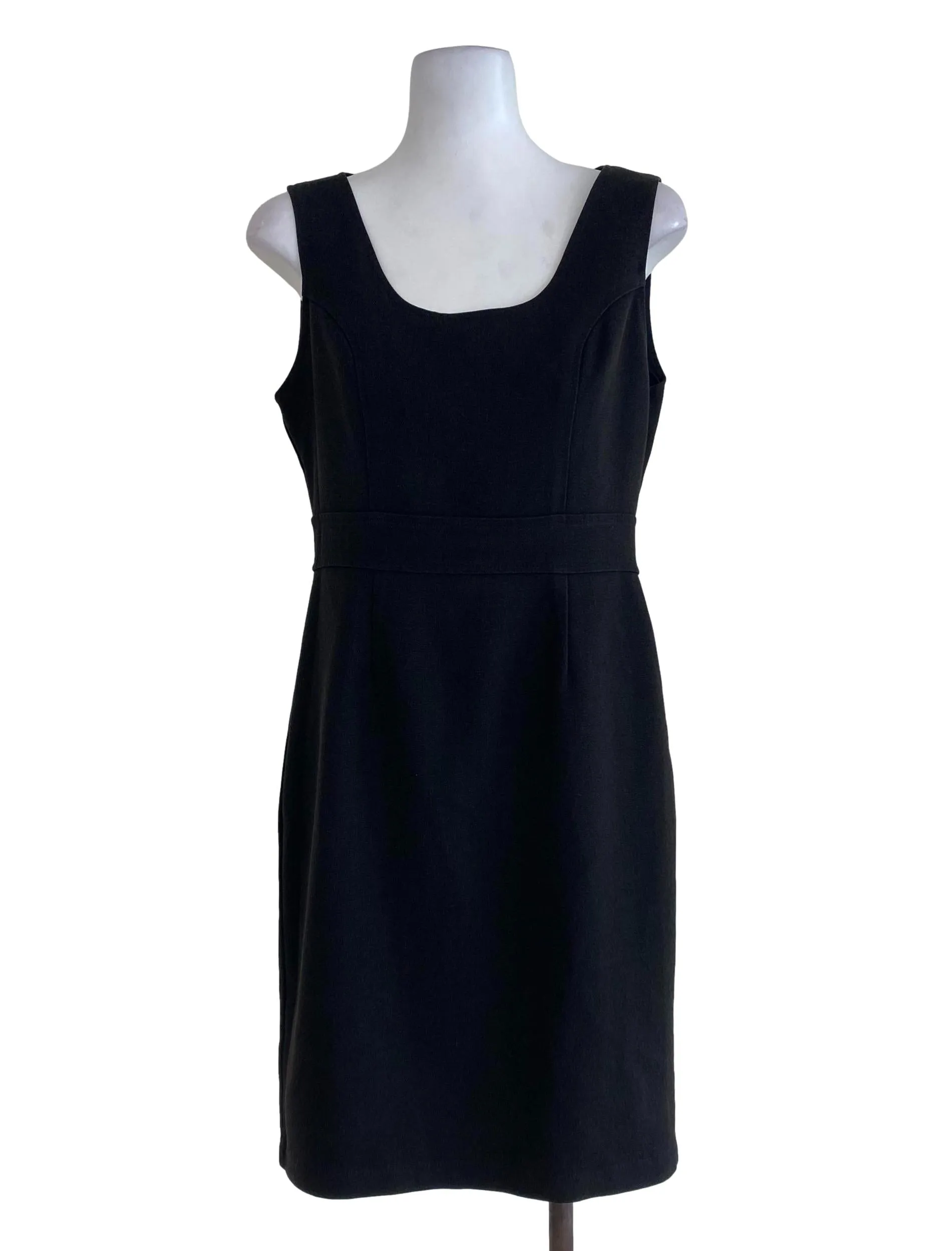 Black Textured Sheath Dress