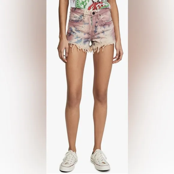 Blank NYC Tie Dye Barrow Denim Jean Shorts Size 27 (4) NWT