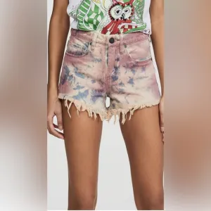 Blank NYC Tie Dye Barrow Denim Jean Shorts Size 27 (4) NWT
