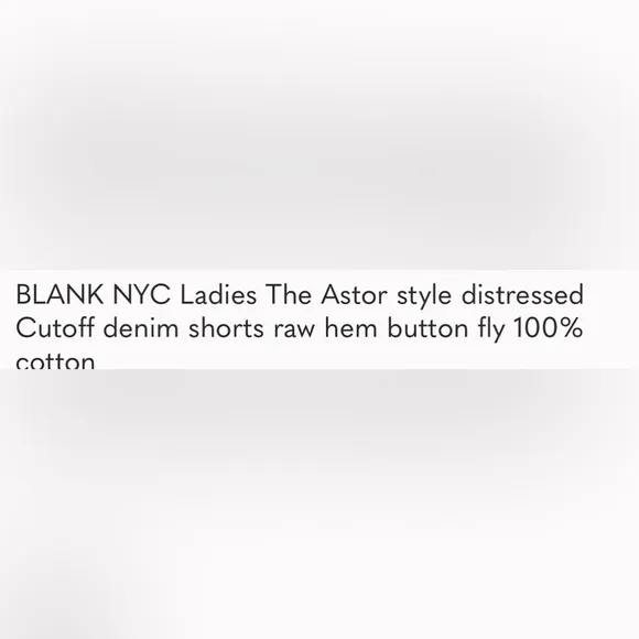 BLANKNYC THE ASTOR DISTRESSED CUTOFF BUTTON FLY DENIM SHORTS 29 NEW