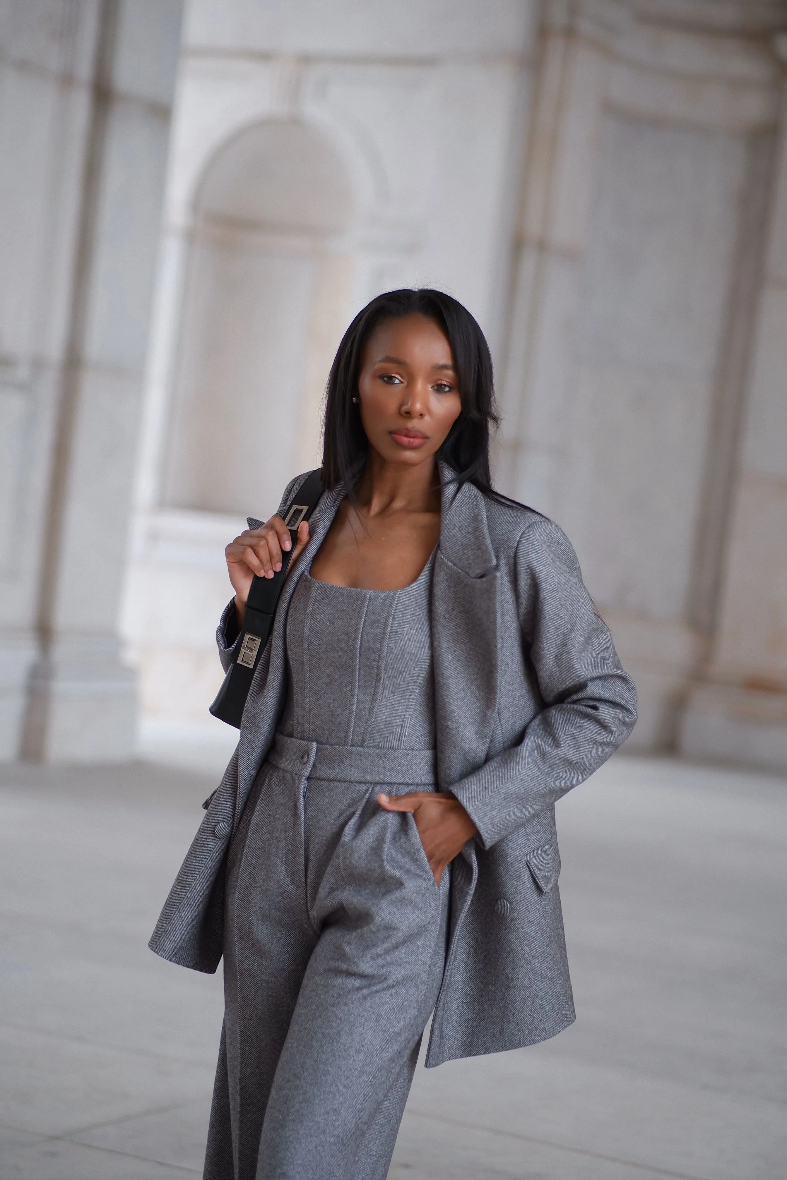 BLAZER OVERSIZED CINZA