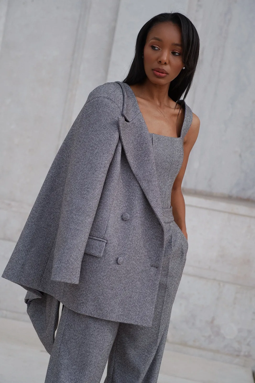 BLAZER OVERSIZED CINZA