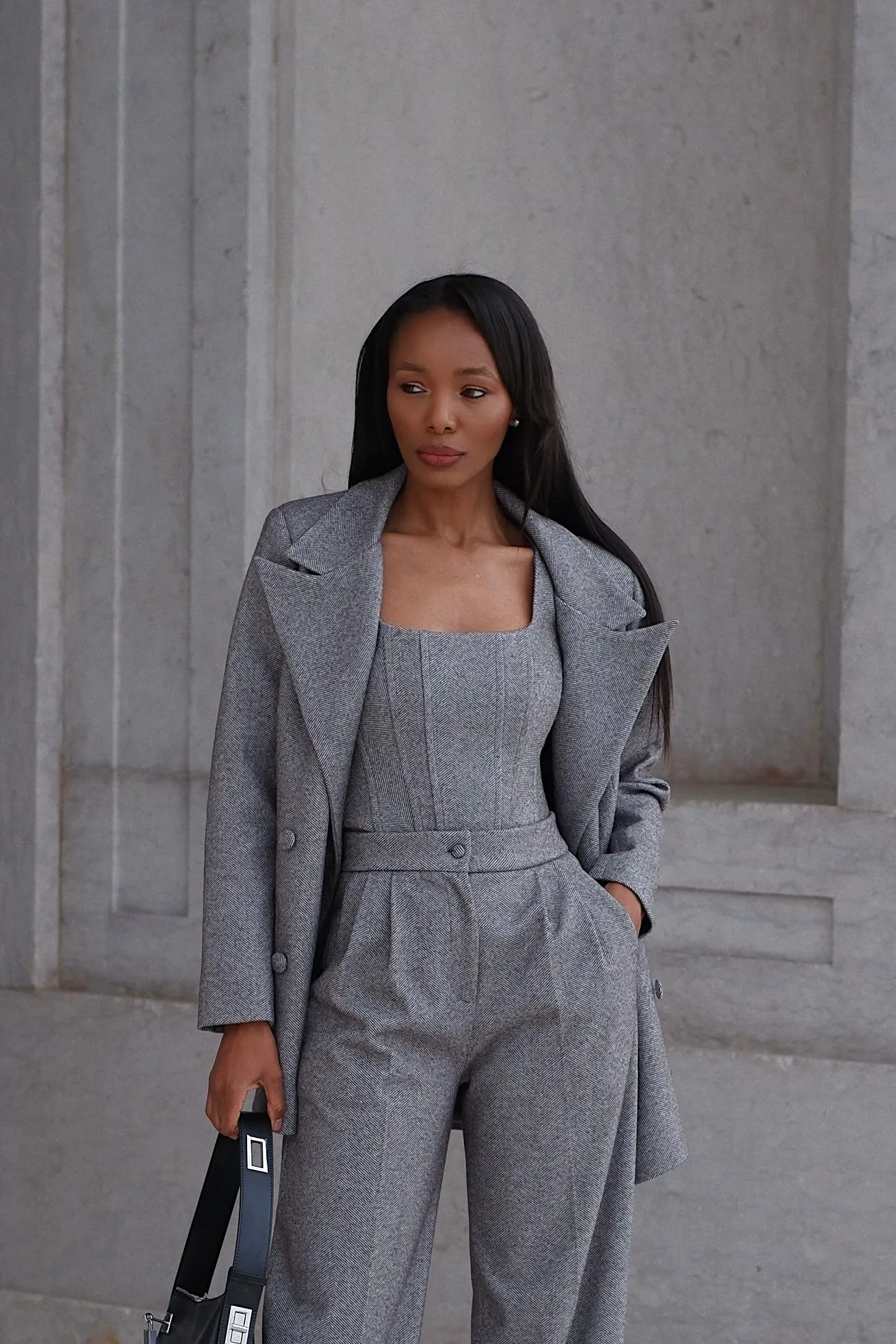 BLAZER OVERSIZED CINZA