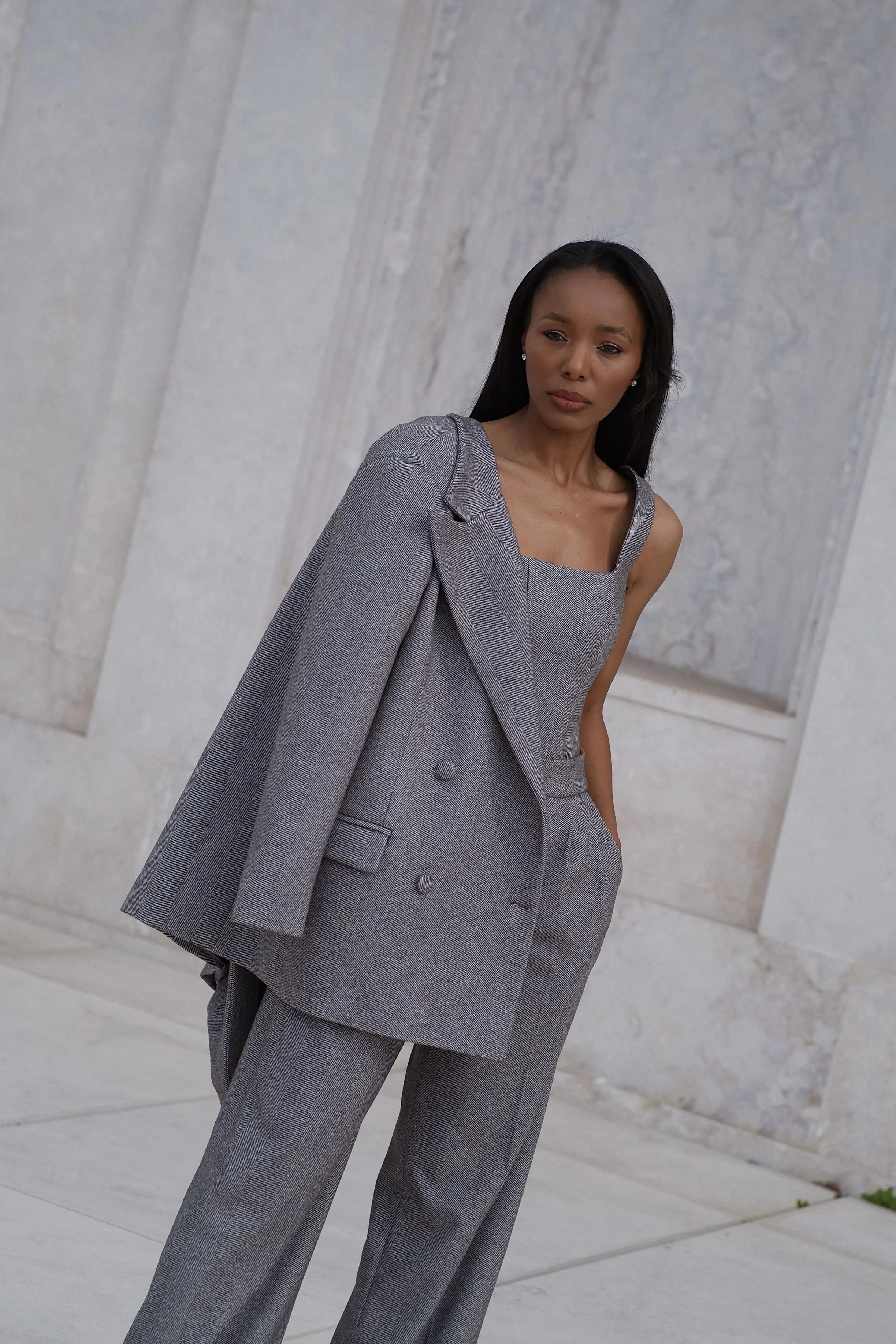BLAZER OVERSIZED CINZA