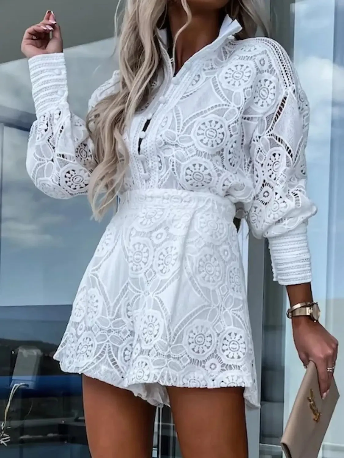 'Boheme' Long Sleeve Top and Shorts Set