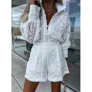 'Boheme' Long Sleeve Top and Shorts Set