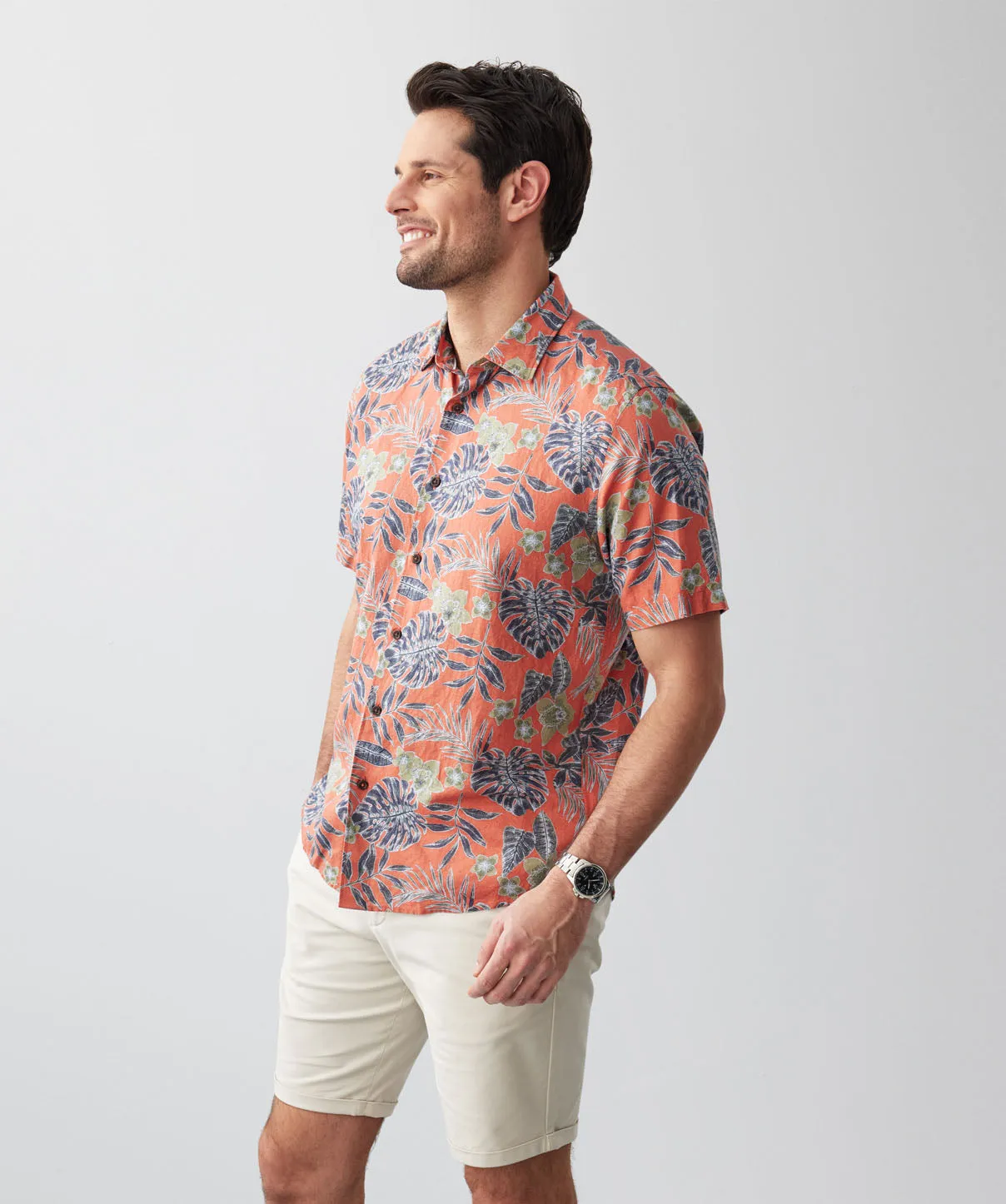 Bright Summer Shirt with Linen blend