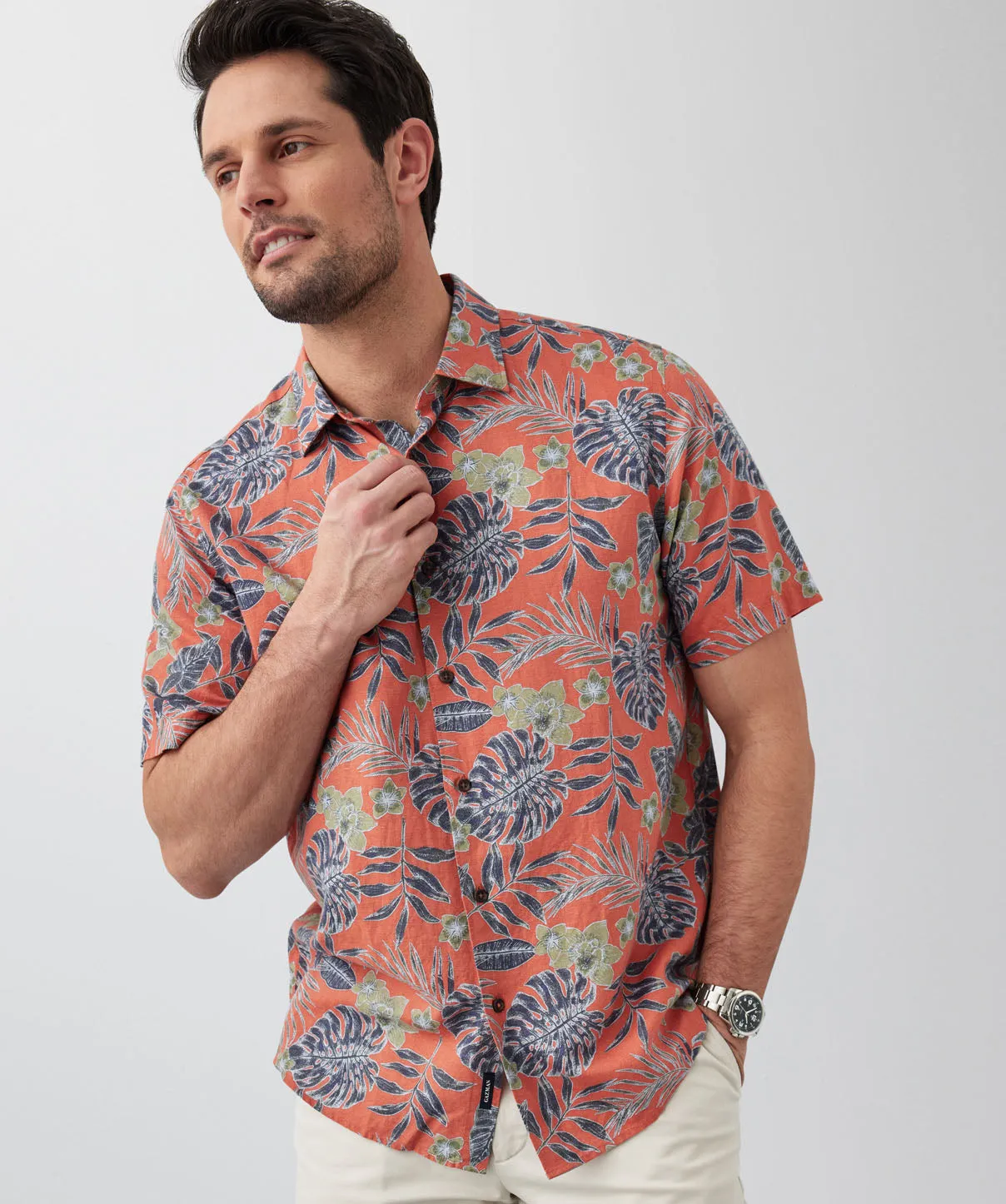 Bright Summer Shirt with Linen blend