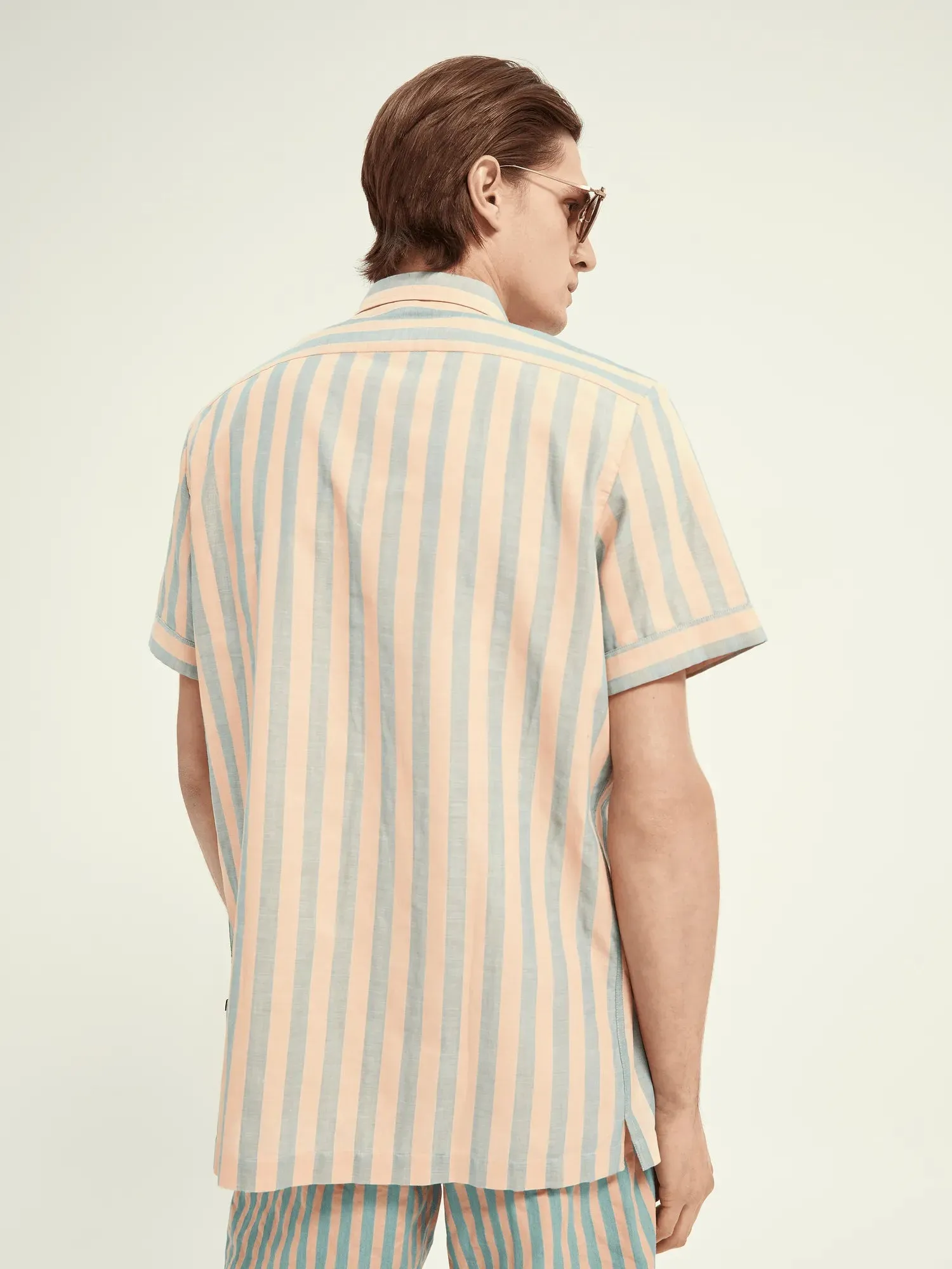 Camisa de marinero de manga corta en algodón