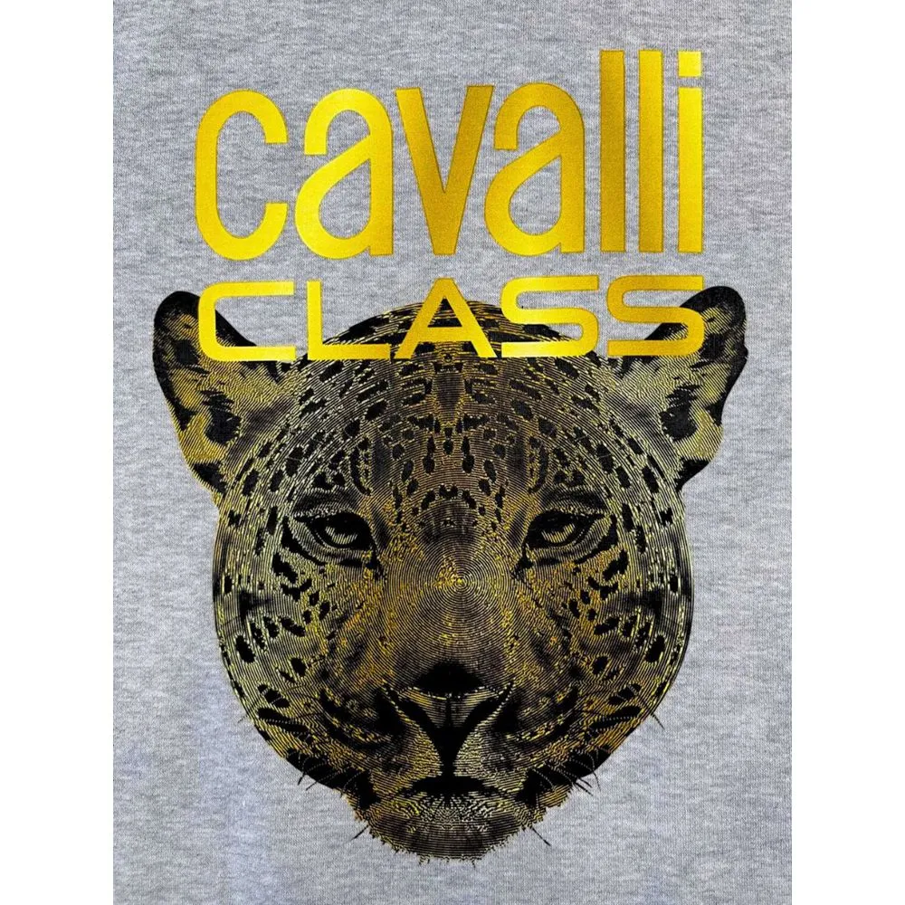 Cavalli Class Gray Cotton Women Sweater