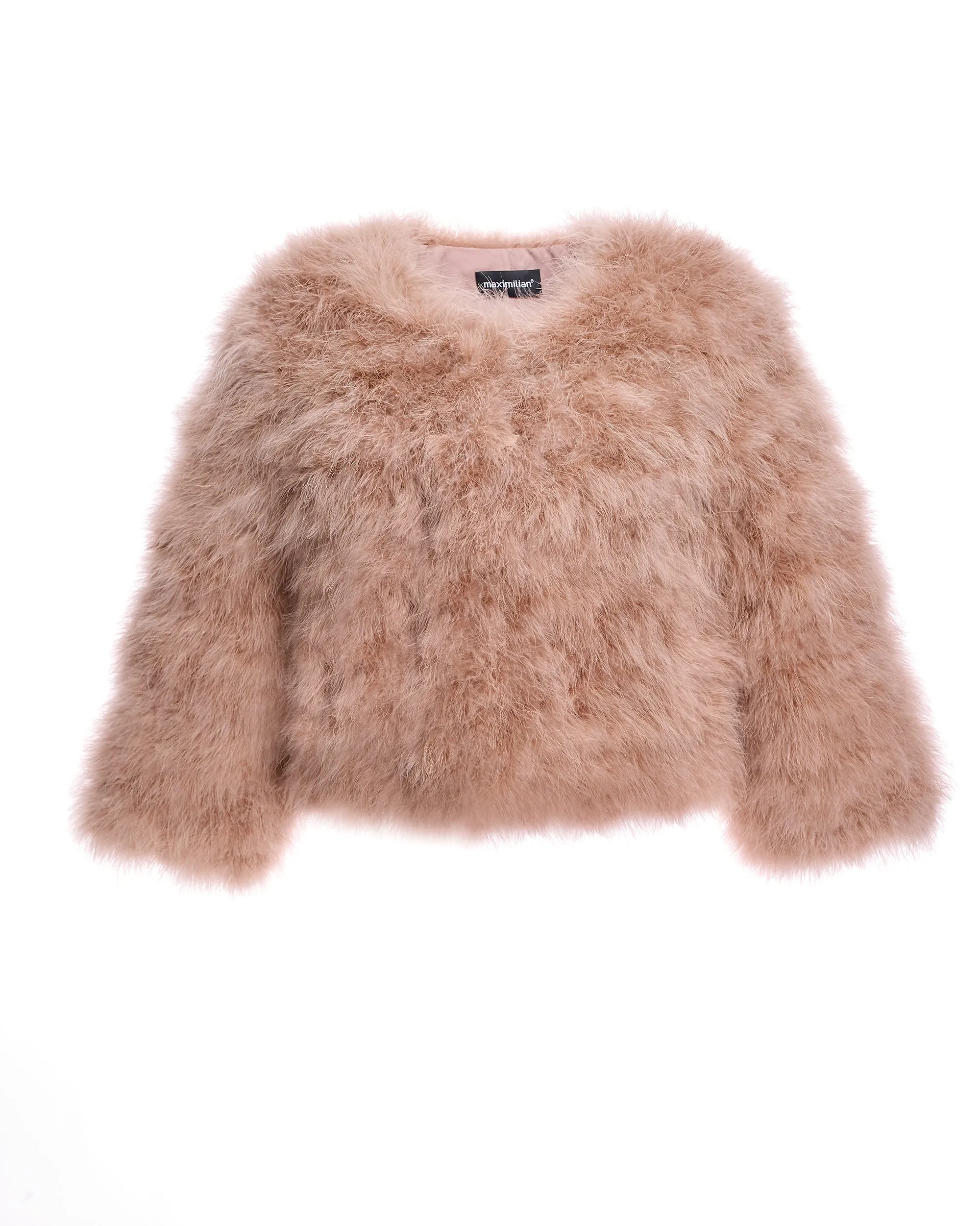 Collarless Feather Bolero